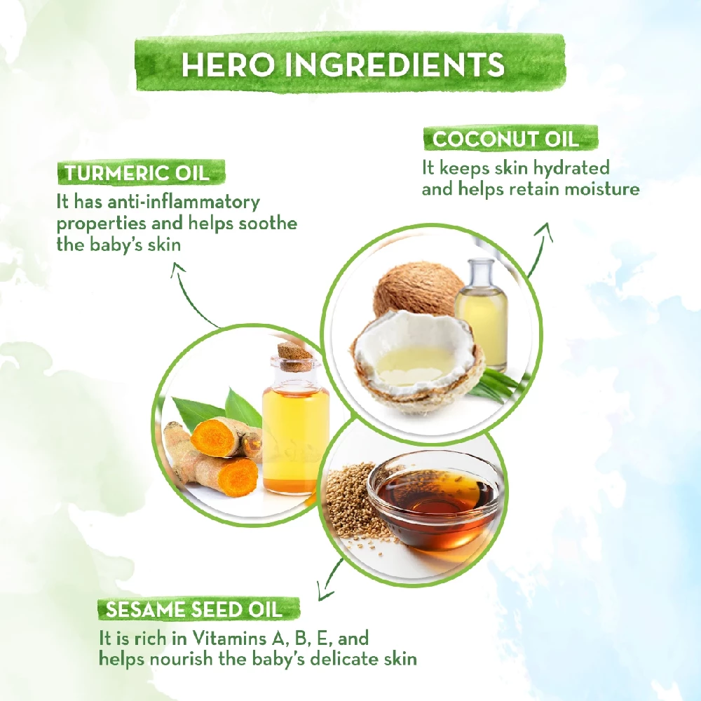 Coco Soft Massage Oil with Coconut & Turmeric Oil for Babies, 200 ml-3.webp